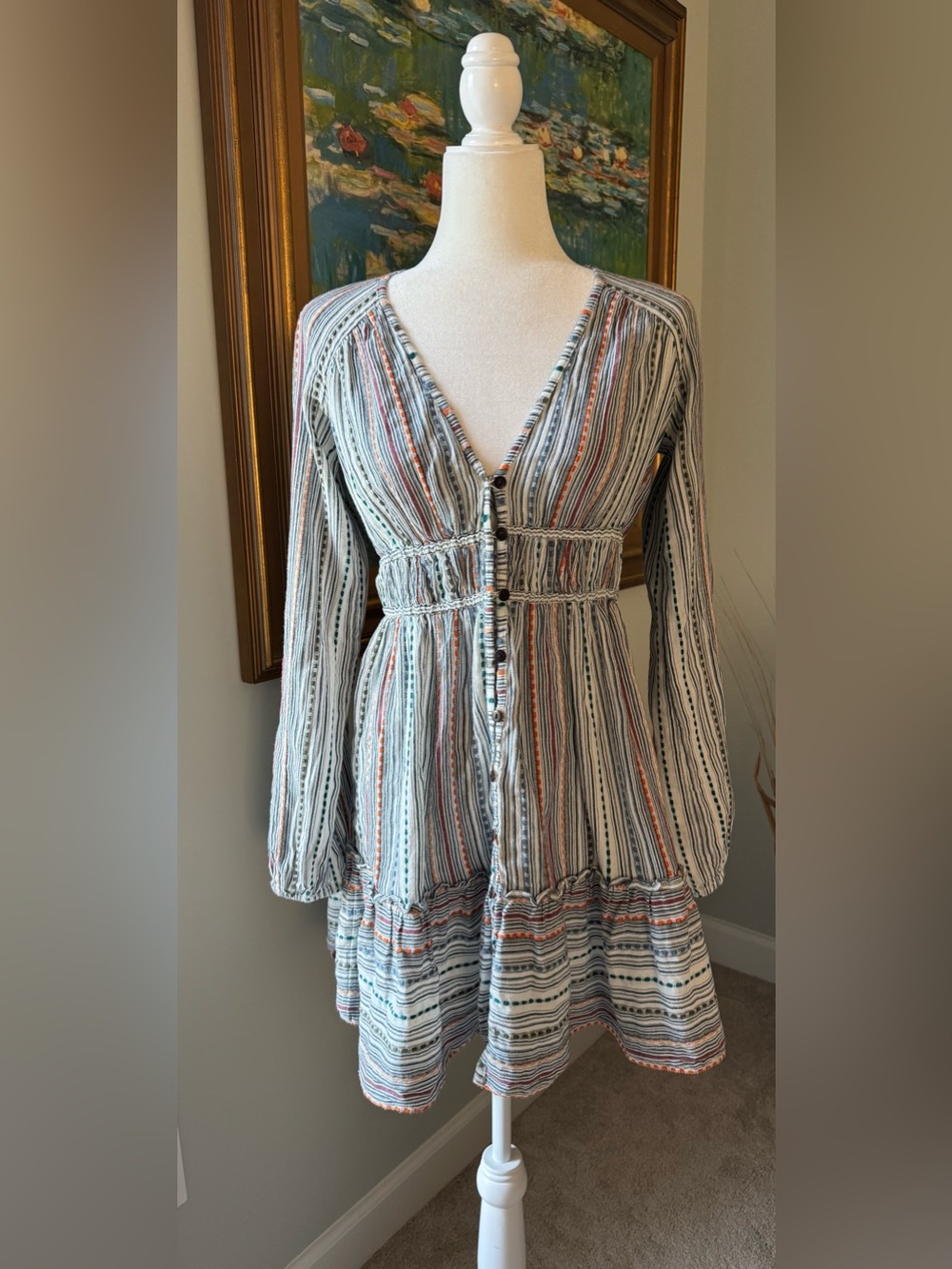 Veronica Beard Suzie Striped Dress Size XS / 36" Bust Like New!